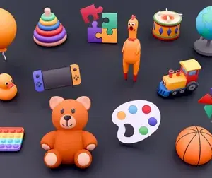 3 d игрушки за детей